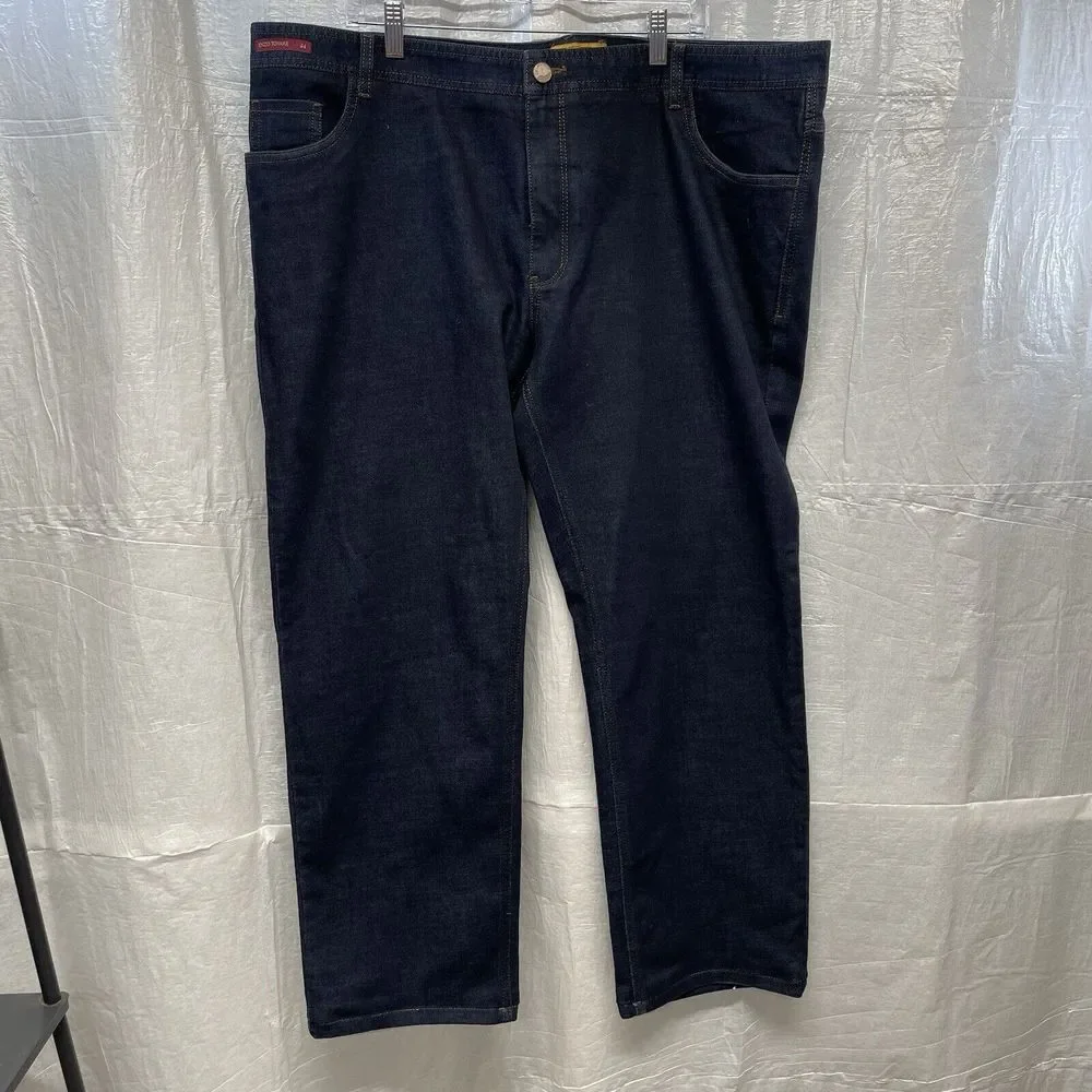 Enzo Tovare Jeans Dark Wash Denim Straight Leg Pants Mens Size 44 x‎ 28